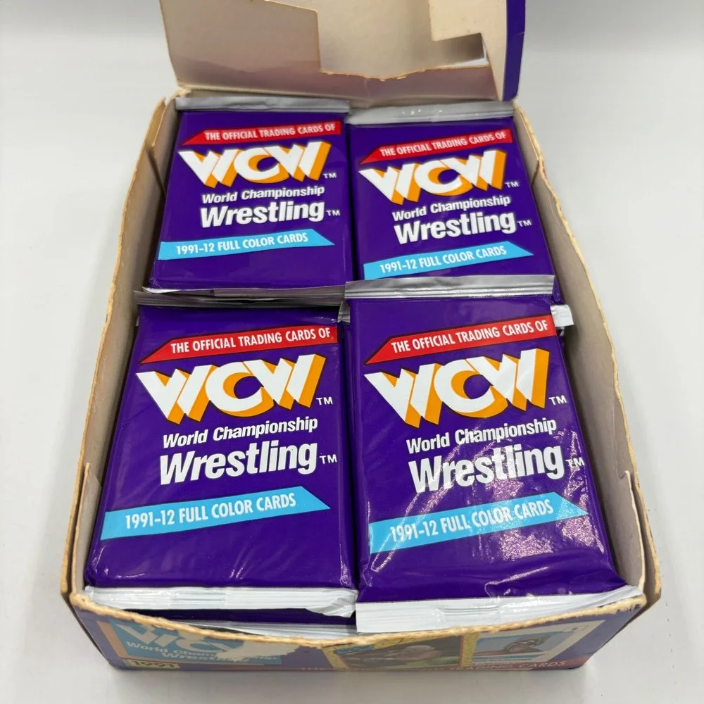 Impel WCW Trading Card Wax Pack Box 35 Packs Purple Good 1991 Sealed Packs